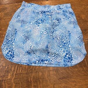 Calia NWT Blue White turtle print golf‎ birdie skort sz XS wrinkle resistant C